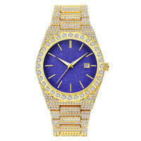 Gold Strap Blue Face